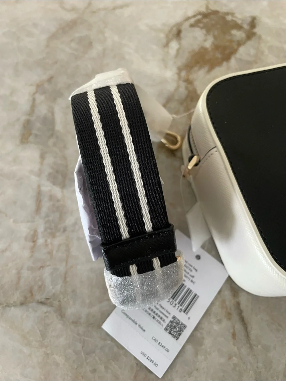 kate spade Black and White Crossbody Mini Camera Bag